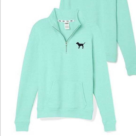 PINK Victoria's Secret Tops - Victoria’s Secret PINK Boyfriend Half Zip